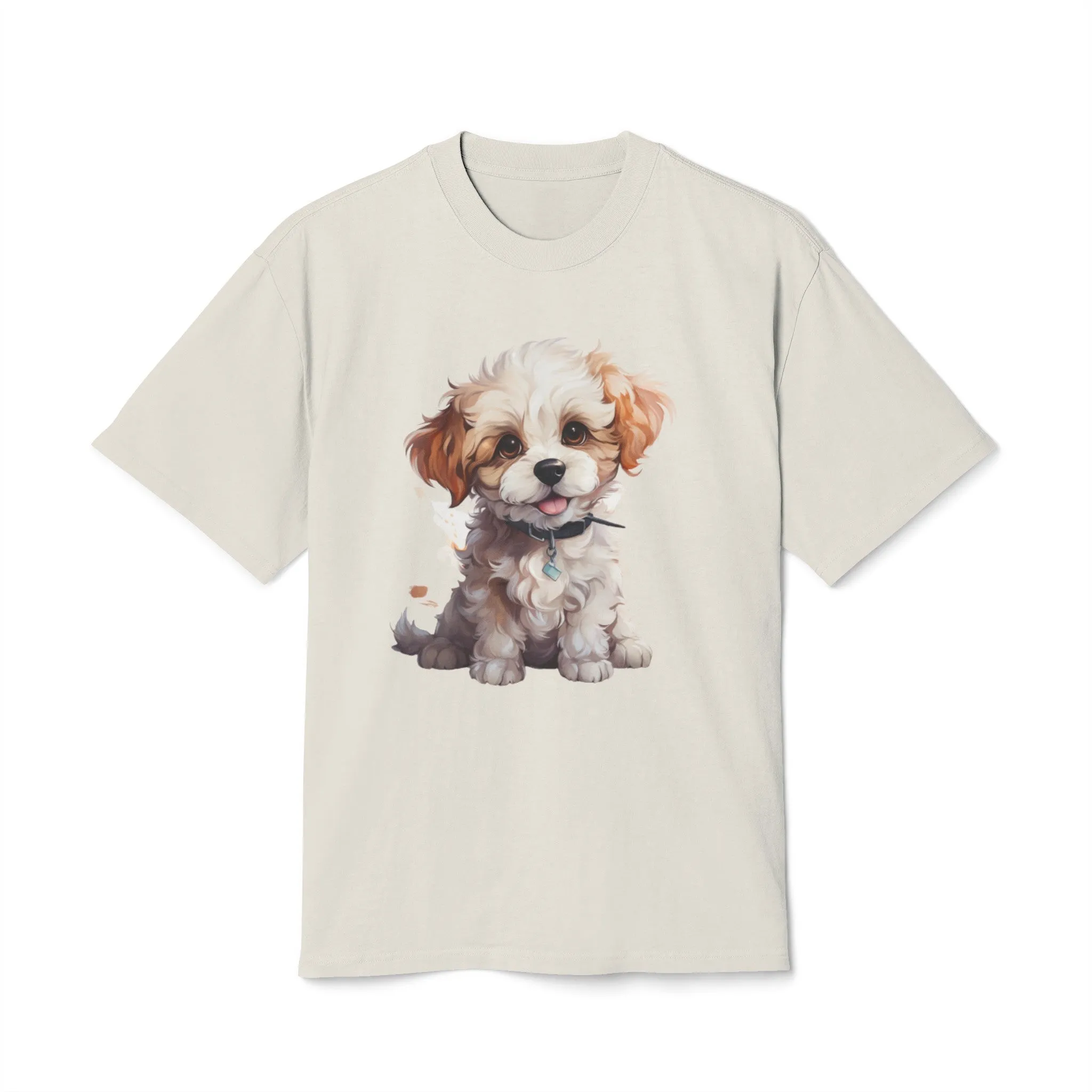 Cute Little Poodle Heavy Faded T Shirt
