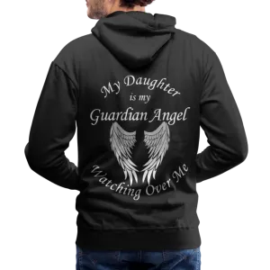 Daddy on Front - Daughter Guardian Angel Men’s Premium Hoodie