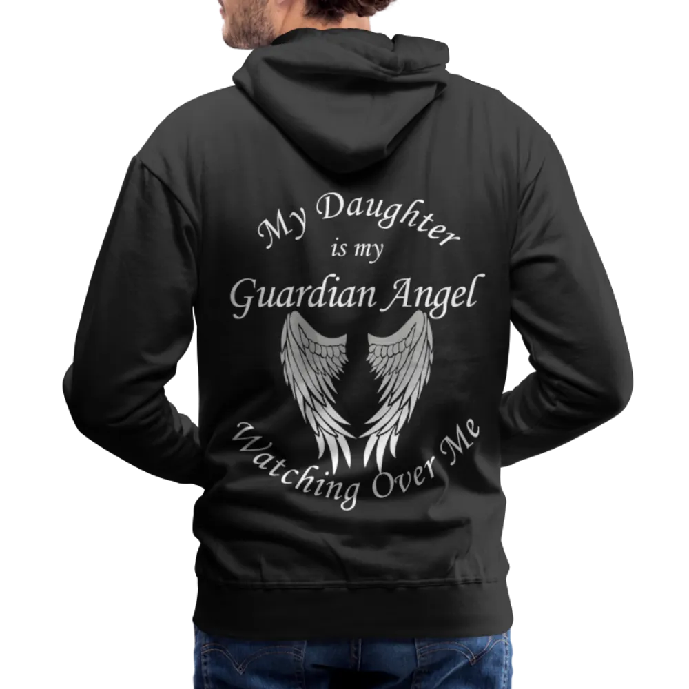 Daddy on Front - Daughter Guardian Angel Men’s Premium Hoodie