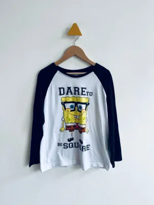 Dare to be Square Sponge Bob Baseball Top // 12Y