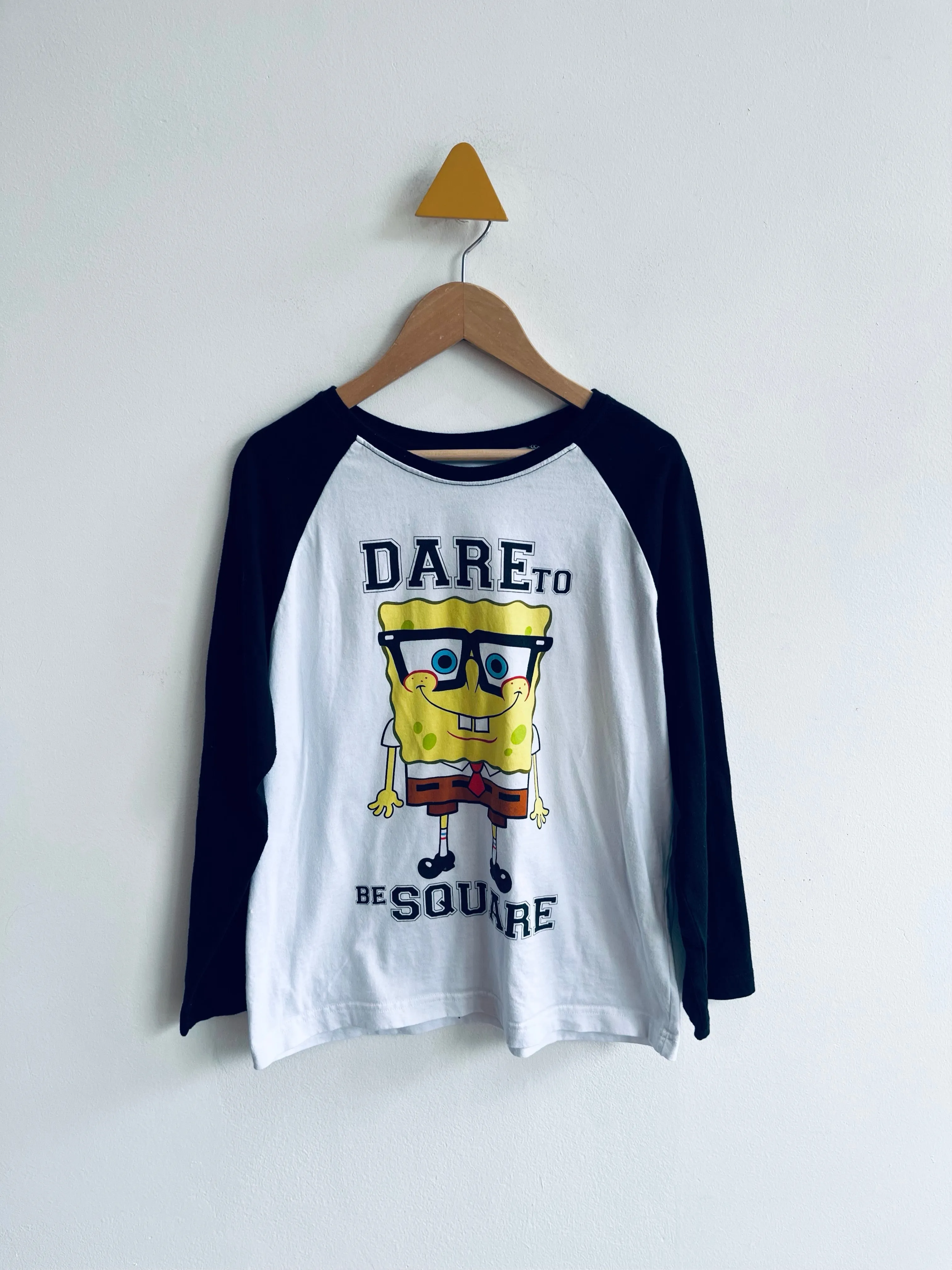 Dare to be Square Sponge Bob Baseball Top // 12Y
