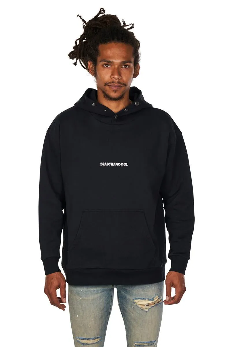 Dead Than Cool Black Trippy Logo Hoodie (Black)
