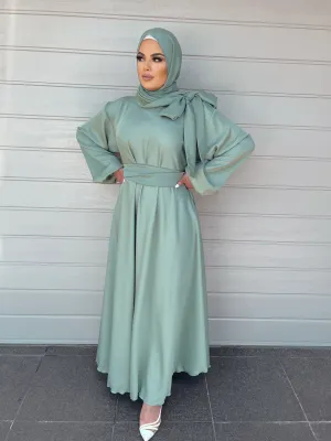 Diva Lux Abaya Dress  - Jade Green