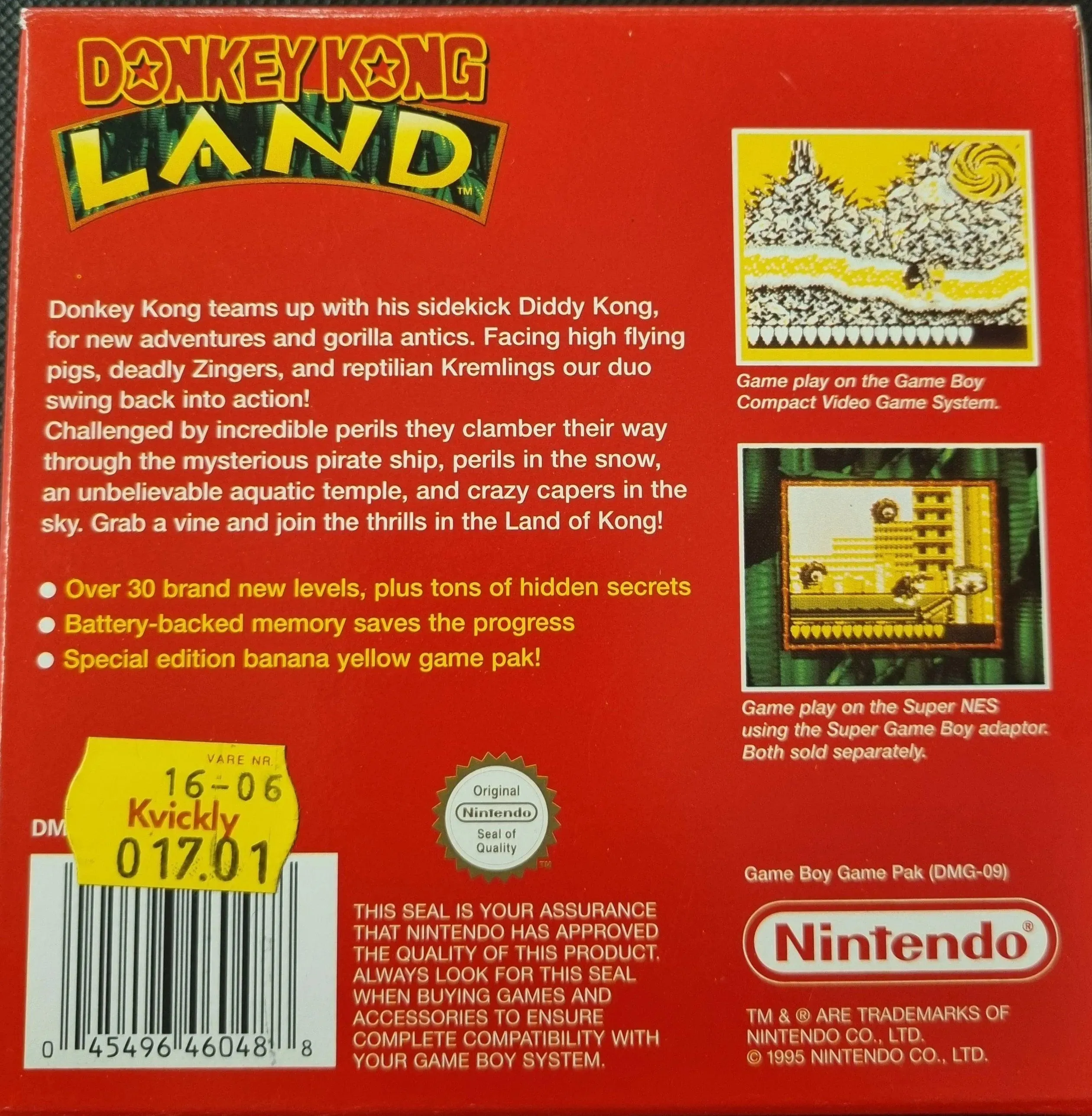 Donkey Kong Land i æske(Nintendo Classics)