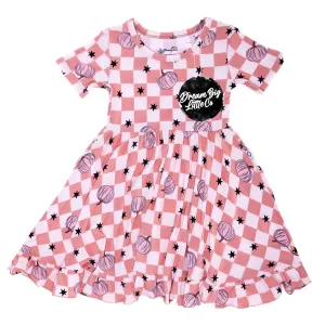Dream Big Little Co Harvest Kisses Checks Dream Ruffle Dress