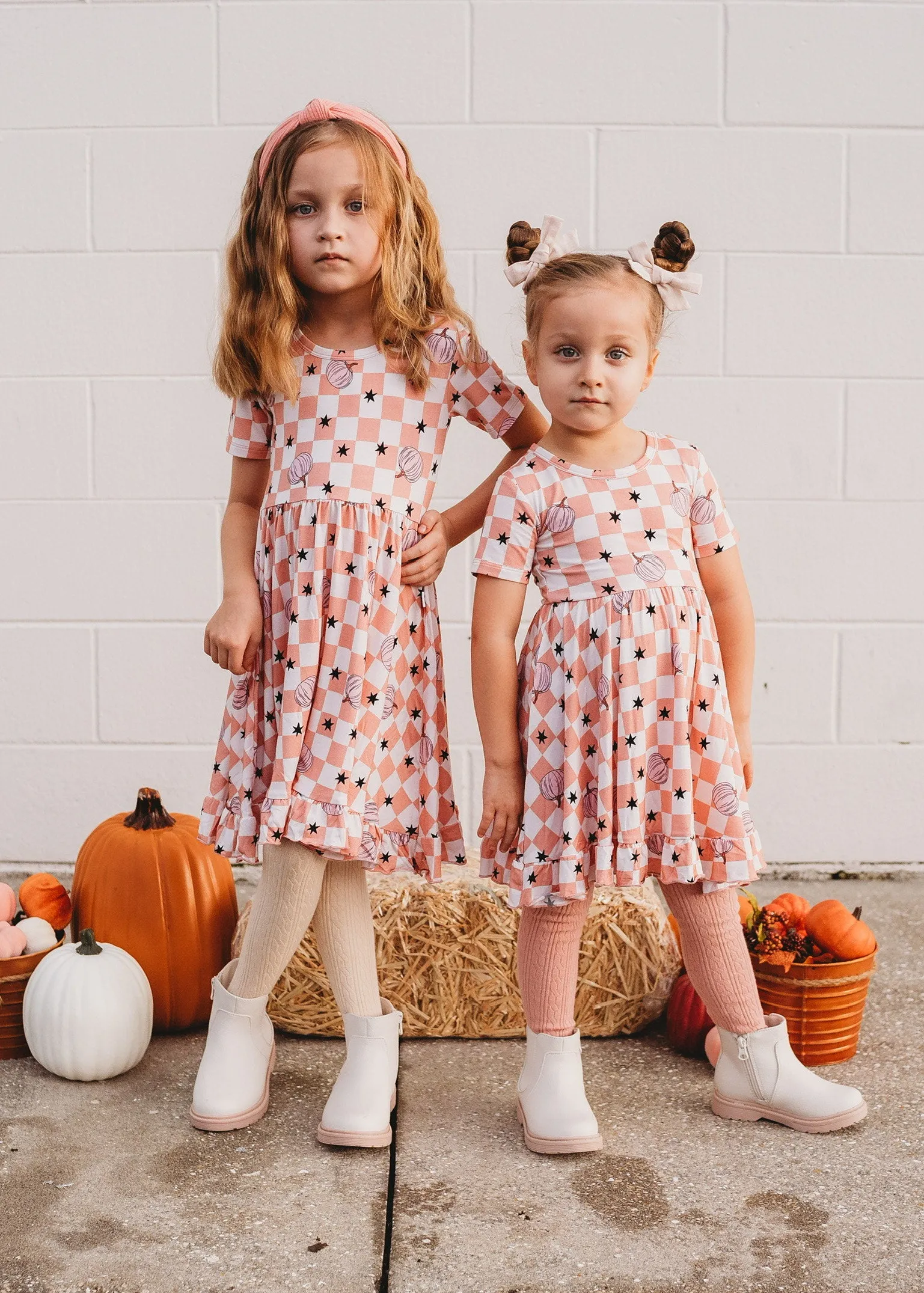 Dream Big Little Co Harvest Kisses Checks Dream Ruffle Dress