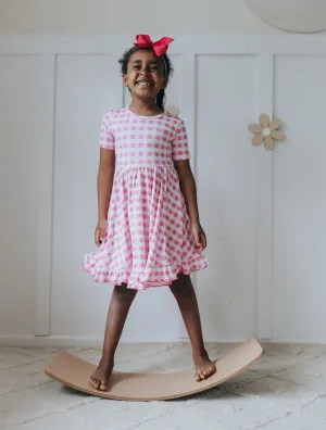 Dream Big Little Co Pinknic Gingham Dream Ruffle Dress