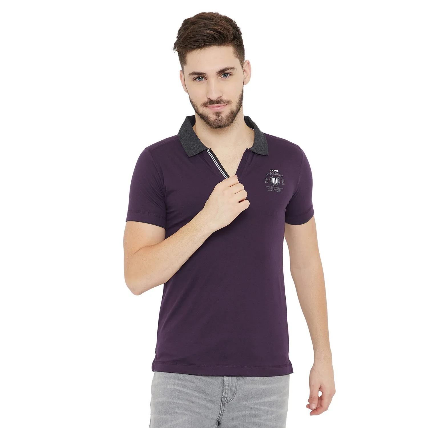 Duke Stardust Men Polo Neck T-Shirt(CT105)