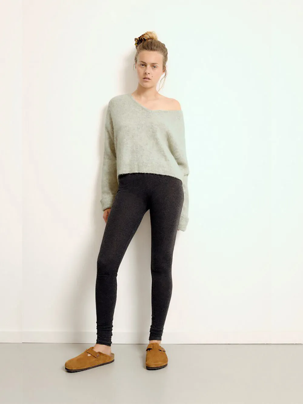 East V-Neck Pullover - POWDER SNOW MELANGE