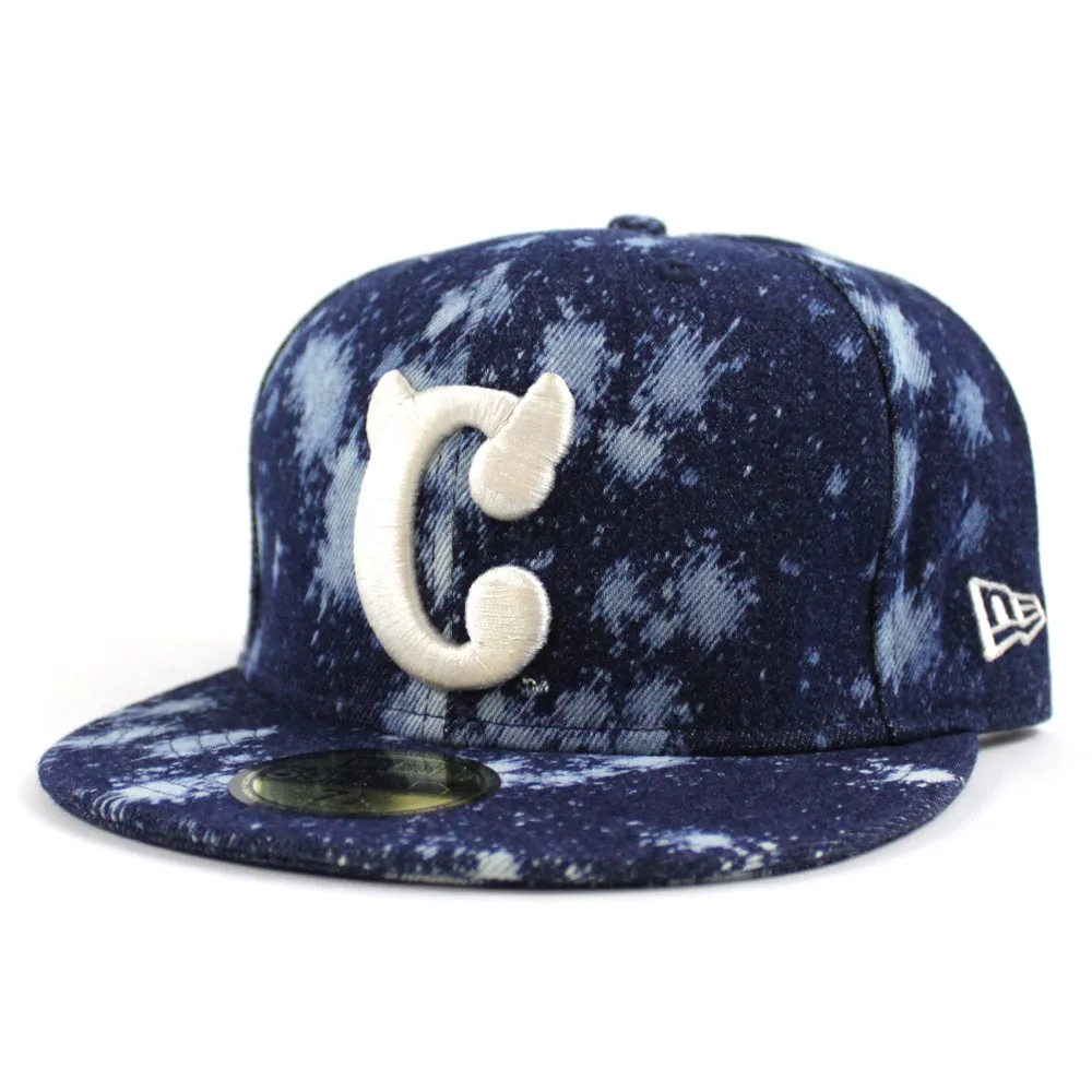 ECAPCITY C Logo New Era 59Fifty Fitted Hats (Denim Acid Wash)