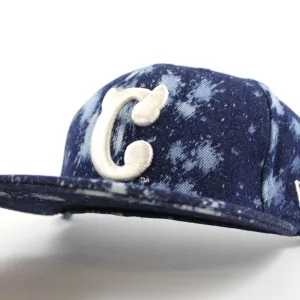 ECAPCITY C Logo New Era 59Fifty Fitted Hats (Denim Acid Wash)