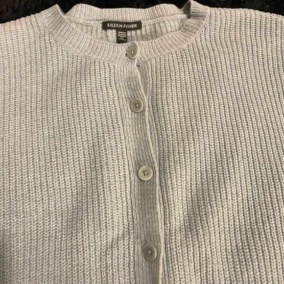 Eileen Fisher Baby Blue Boxy Cardigan Size Small