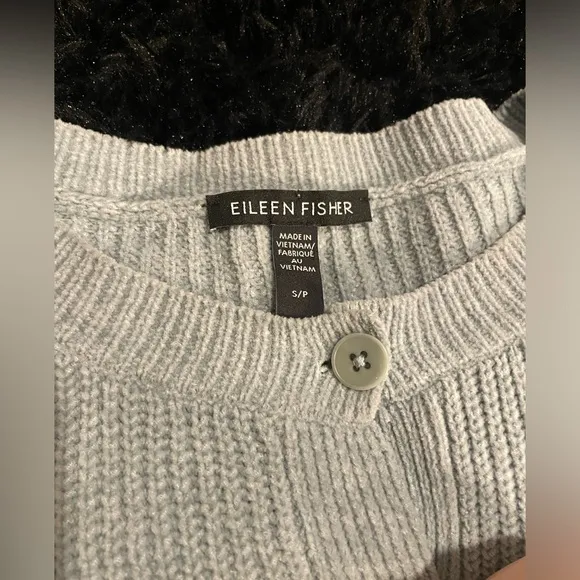 Eileen Fisher Baby Blue Boxy Cardigan Size Small
