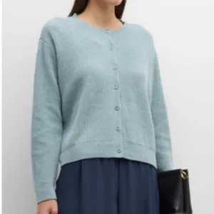 Eileen Fisher Baby Blue Boxy Cardigan Size Small