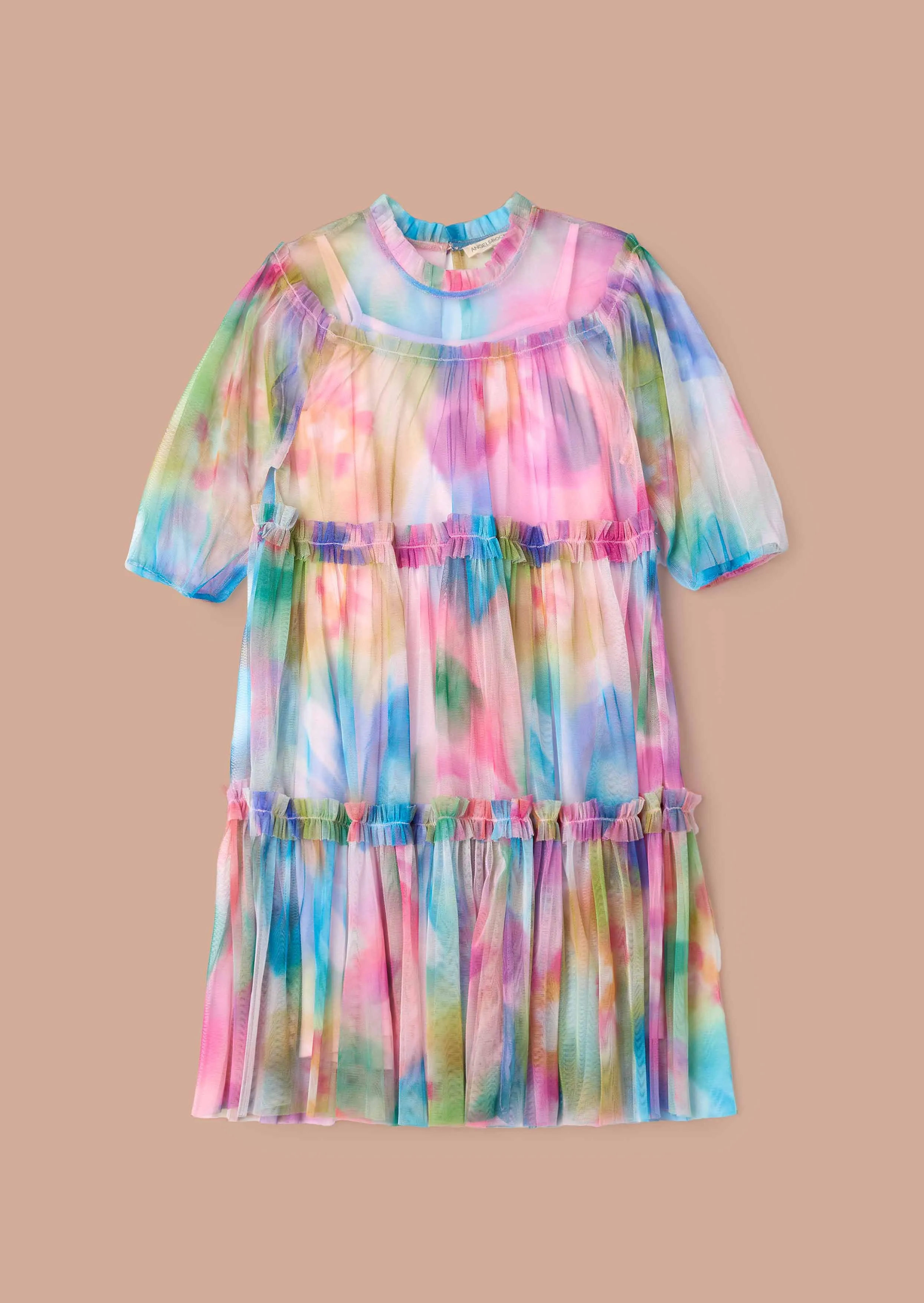 Eleanor Multi Printed Swing Mesh Dress