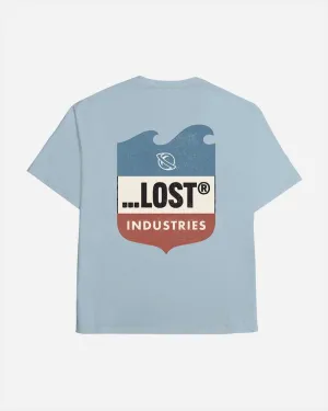 Emblem Boxy Tee Blue Mist
