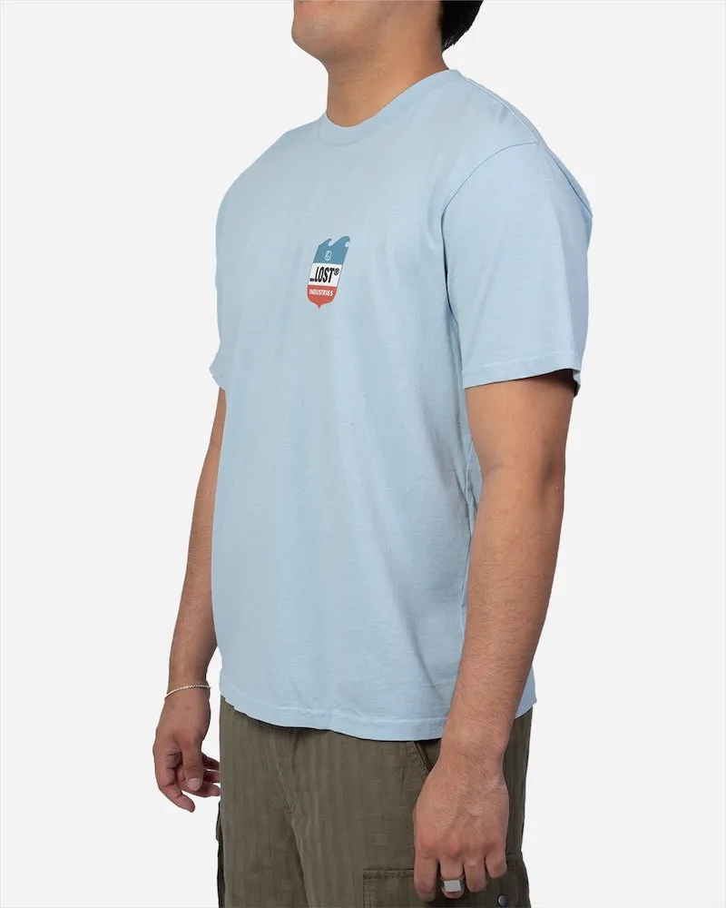 Emblem Boxy Tee Blue Mist