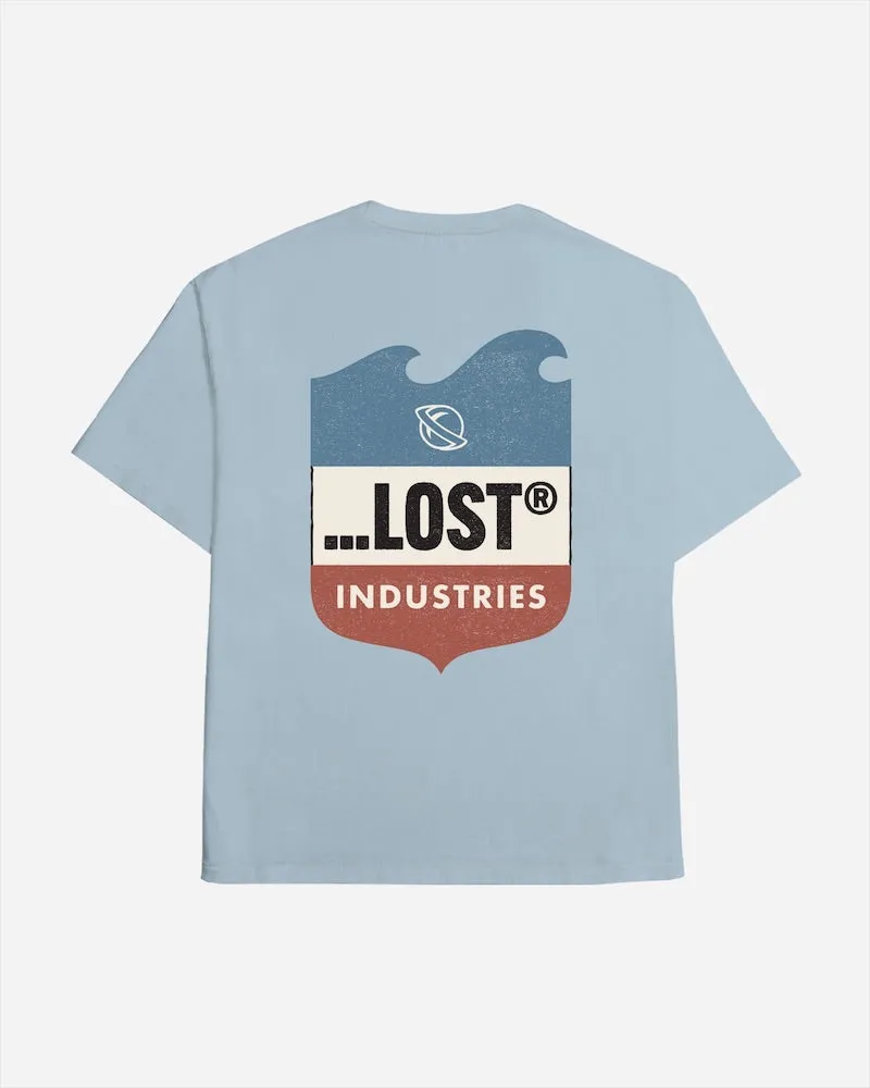Emblem Boxy Tee Blue Mist