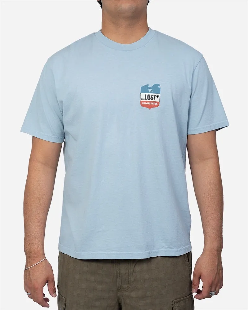 Emblem Boxy Tee Blue Mist