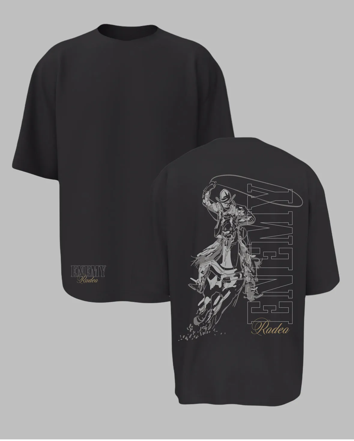Enemy Cowboy Rider Black T-shirt