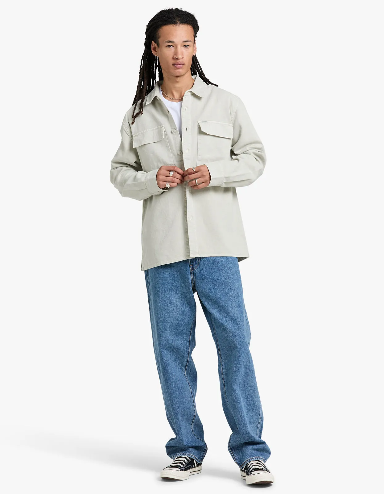 Essential Overshirt - Ice Grey