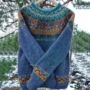 Ever | Vintage Printed Knitted Sweater