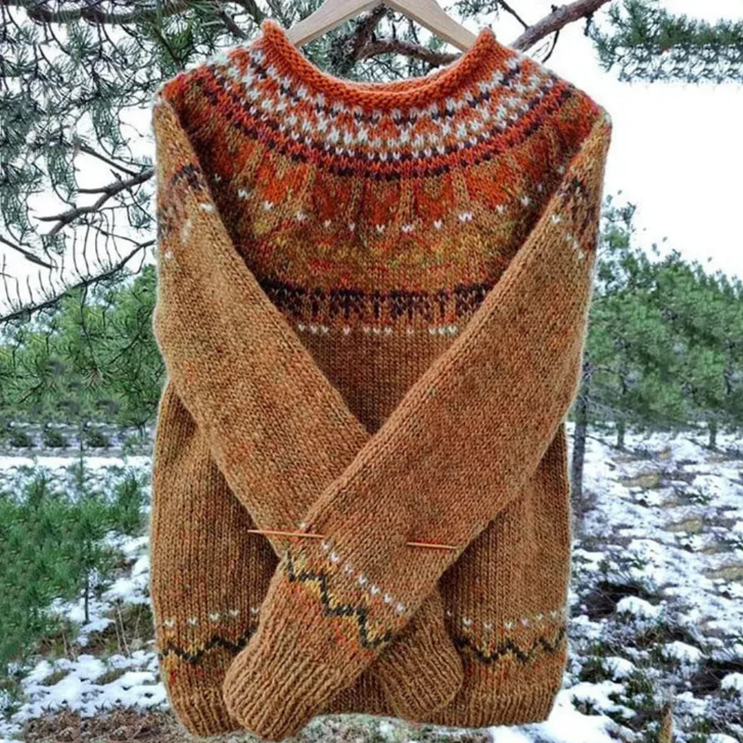 Ever | Vintage Printed Knitted Sweater