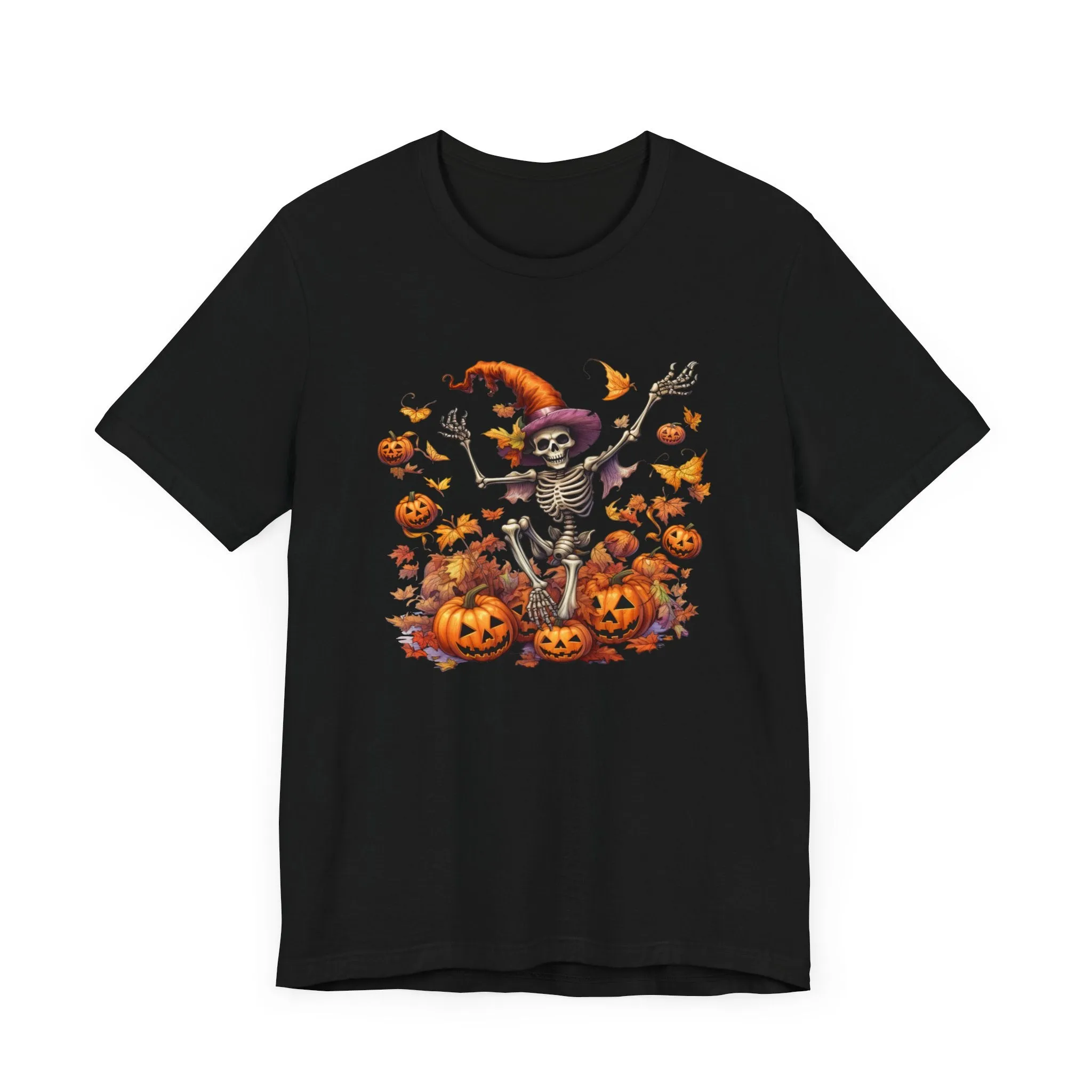 Fall Skeleton Unisex Jersey Short Sleeve Tee