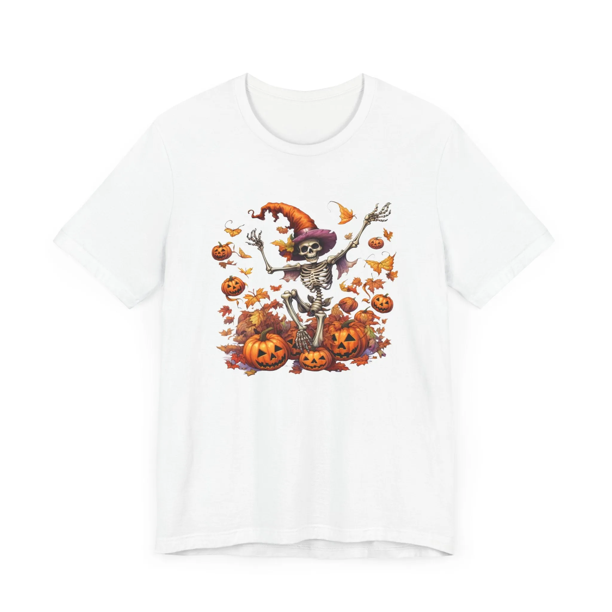 Fall Skeleton Unisex Jersey Short Sleeve Tee