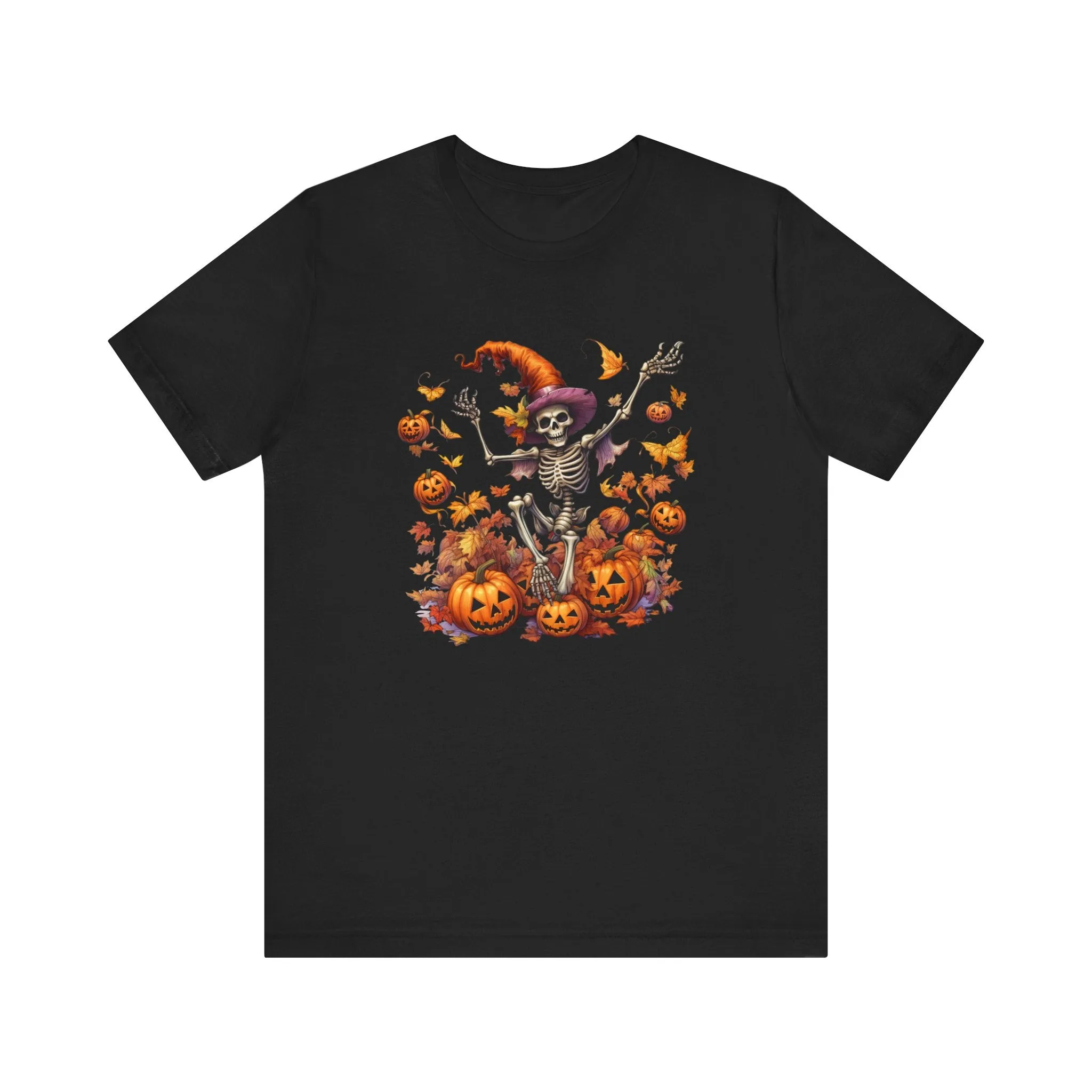 Fall Skeleton Unisex Jersey Short Sleeve Tee