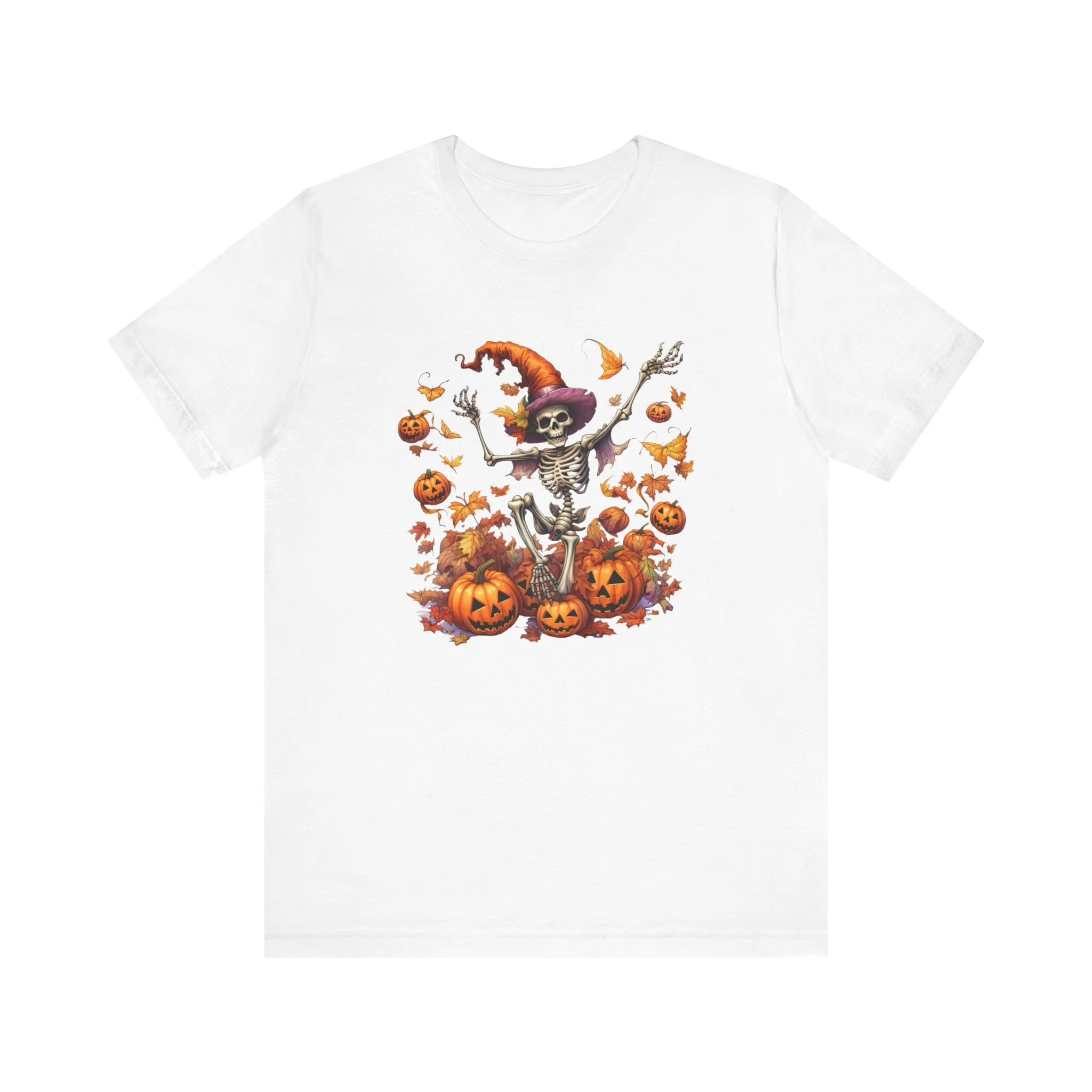 Fall Skeleton Unisex Jersey Short Sleeve Tee