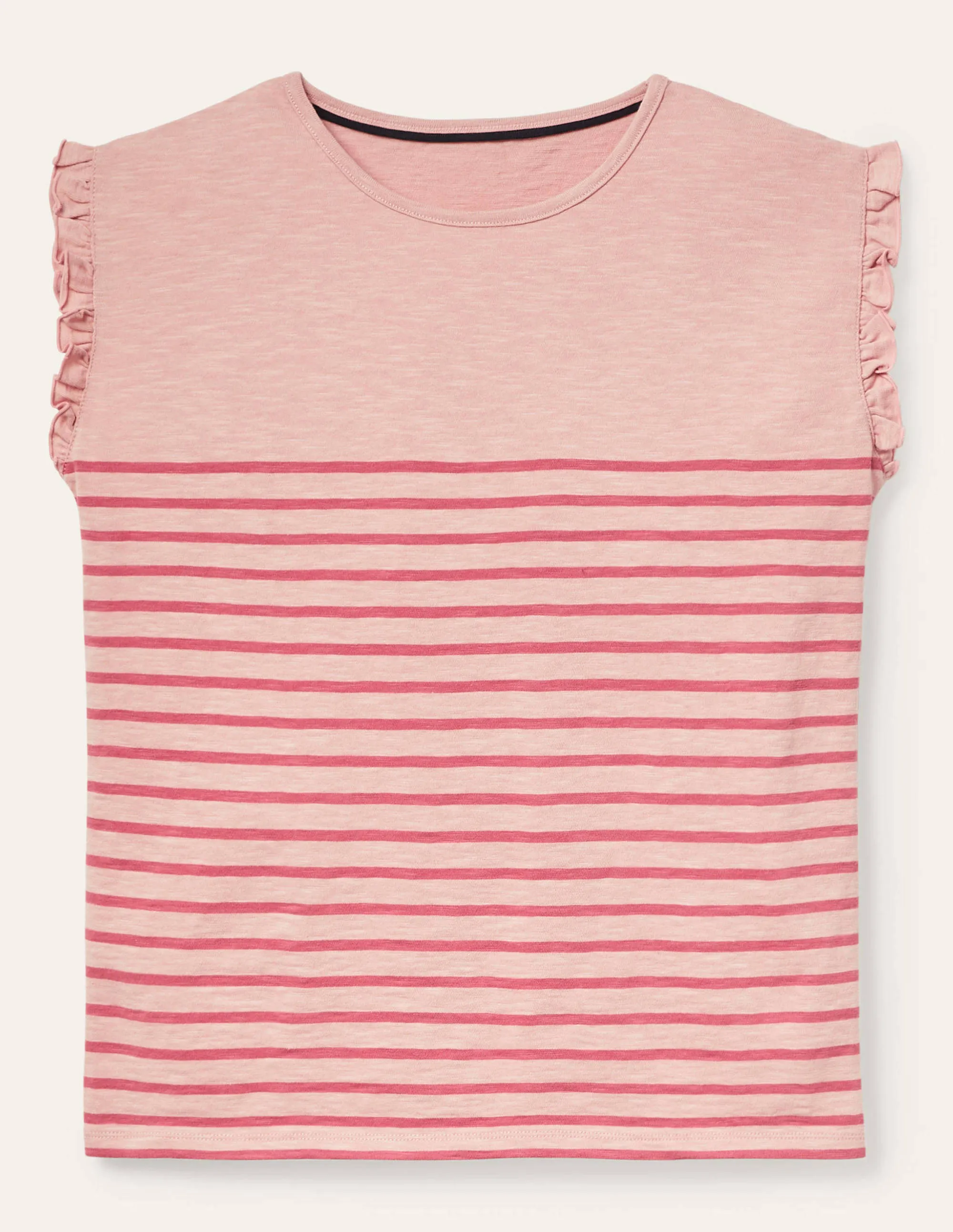 Faye Jersey Top-Milkshake/ Dusty Red