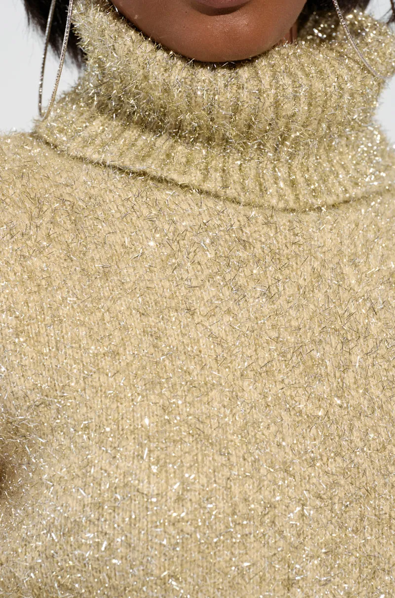 FELT A SPARK KNIT GLITTER MINI DRESS