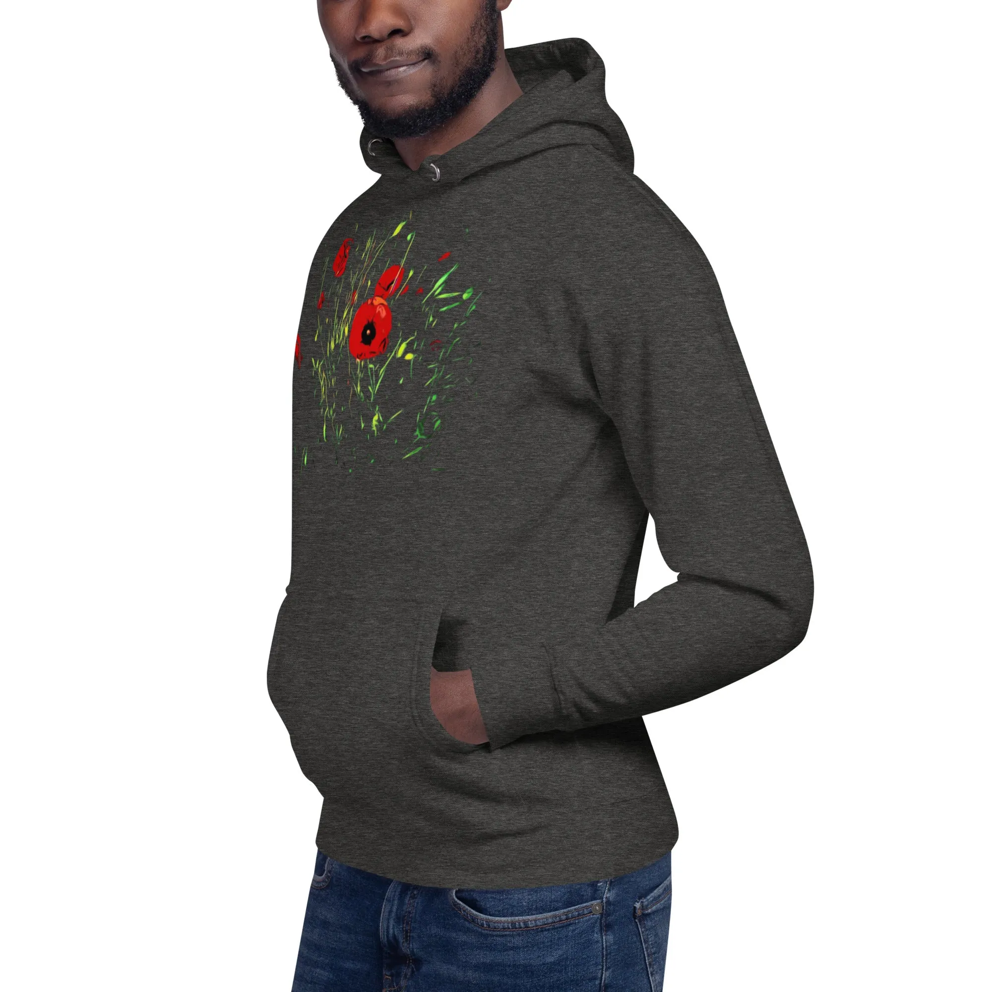 Field of Red Poppy Flowers Unisex Hoodie