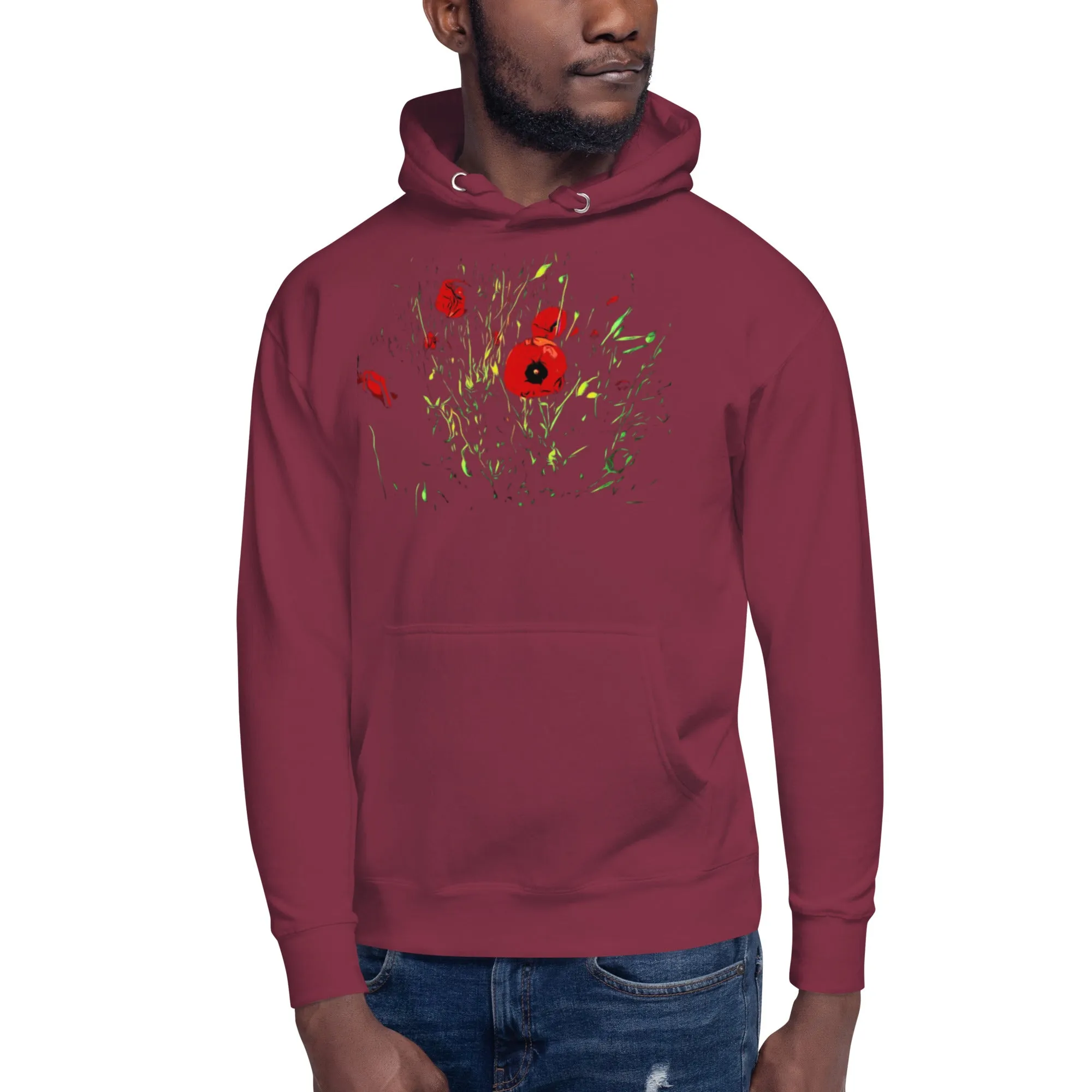 Field of Red Poppy Flowers Unisex Hoodie