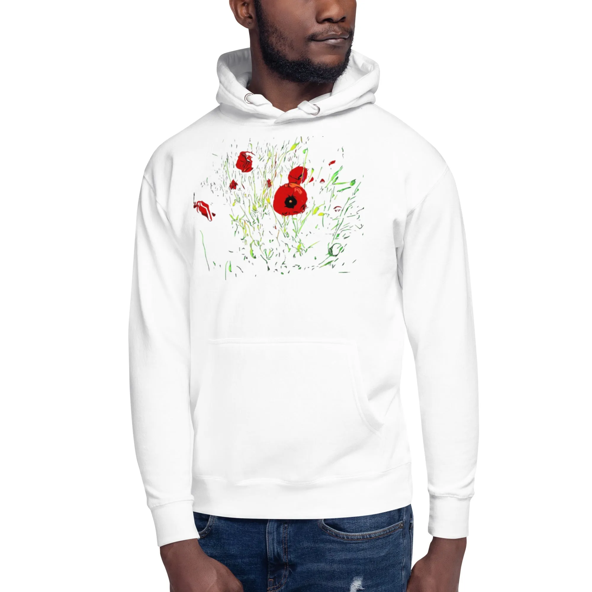 Field of Red Poppy Flowers Unisex Hoodie