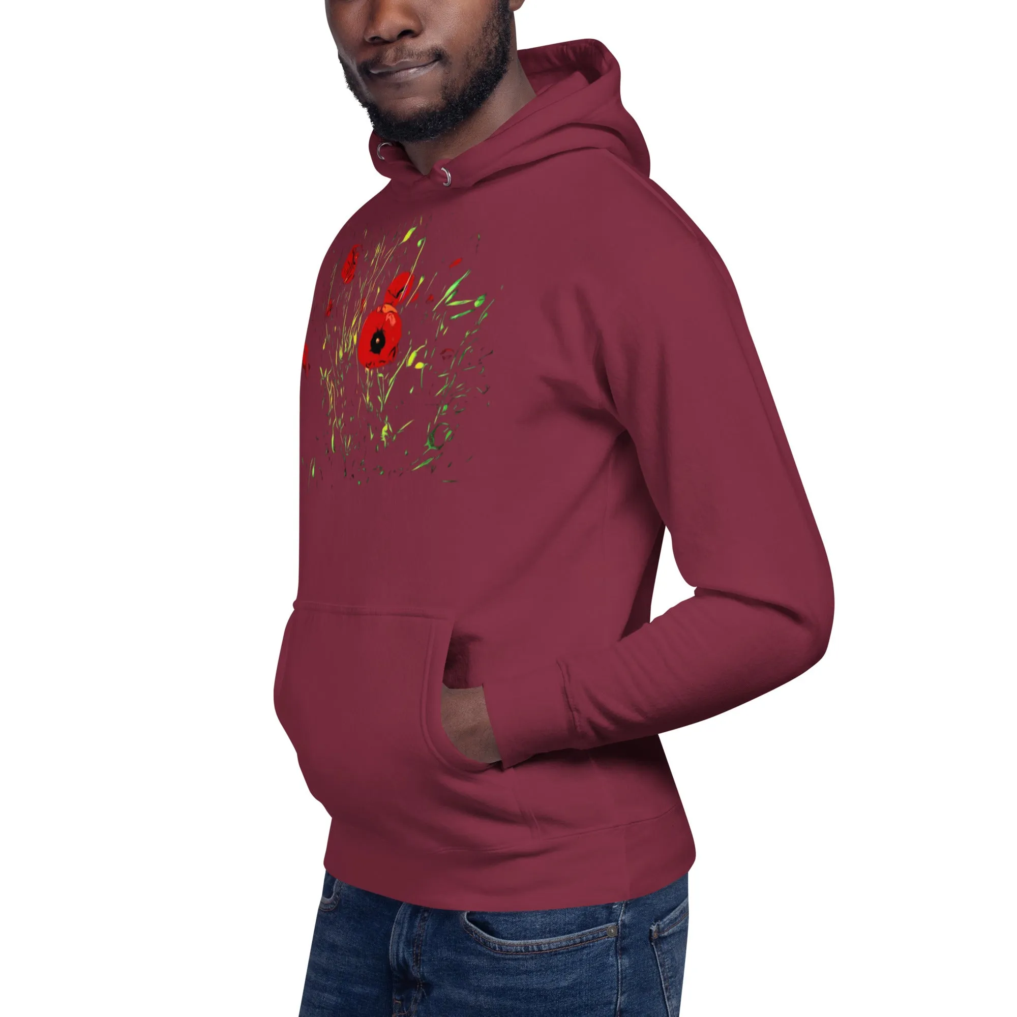 Field of Red Poppy Flowers Unisex Hoodie