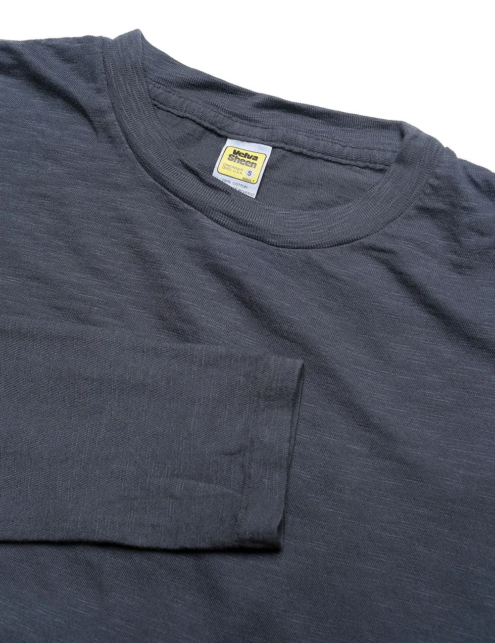 FINAL SALE: Long Sleeve Crewneck T-Shirt in Washed Black