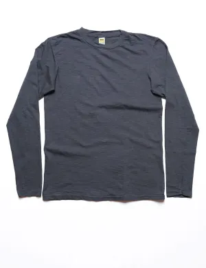 FINAL SALE: Long Sleeve Crewneck T-Shirt in Washed Black