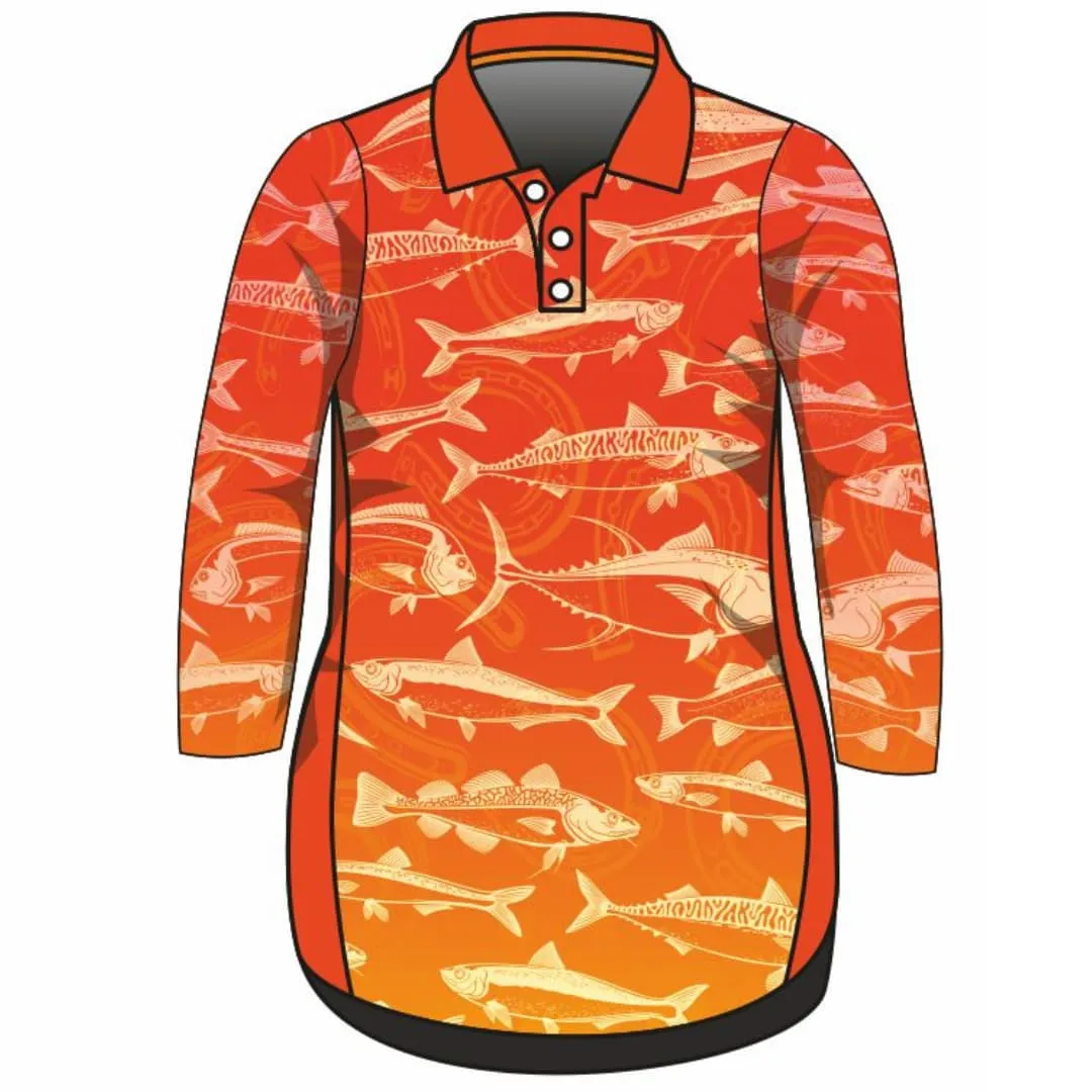 Fishing | Lucky Pattern Orange Lifestyle Fishing Dress ★Pre-Order★