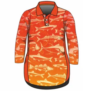Fishing | Lucky Pattern Orange Lifestyle Fishing Dress ★Pre-Order★