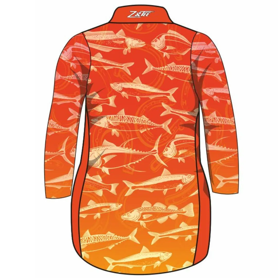 Fishing | Lucky Pattern Orange Lifestyle Fishing Dress ★Pre-Order★