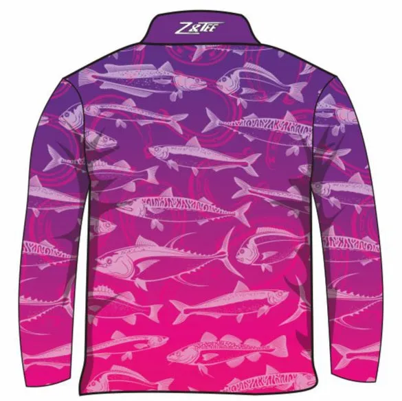 Fishing | Lucky Pattern Purple Pink Fishing Shirt ★Pre-Order★