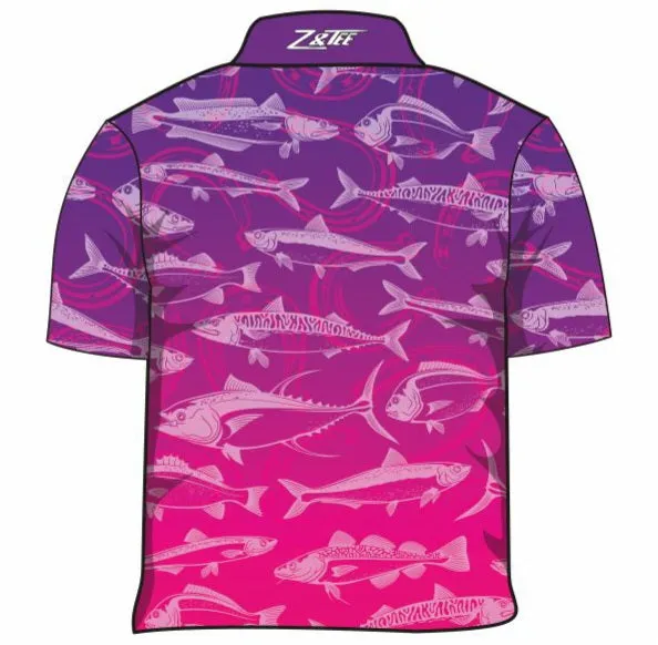Fishing | Lucky Pattern Purple Pink Fishing Shirt ★Pre-Order★