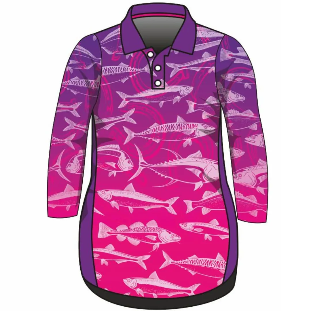Fishing | Lucky Pattern Purple Pink Lifestyle Fishing Dress ★Pre-Order★