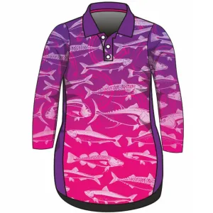 Fishing | Lucky Pattern Purple Pink Lifestyle Fishing Dress ★Pre-Order★