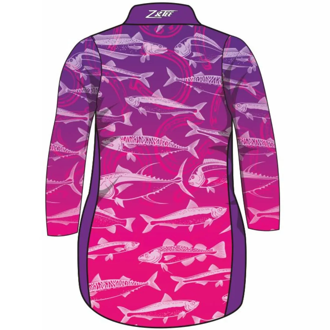 Fishing | Lucky Pattern Purple Pink Lifestyle Fishing Dress ★Pre-Order★