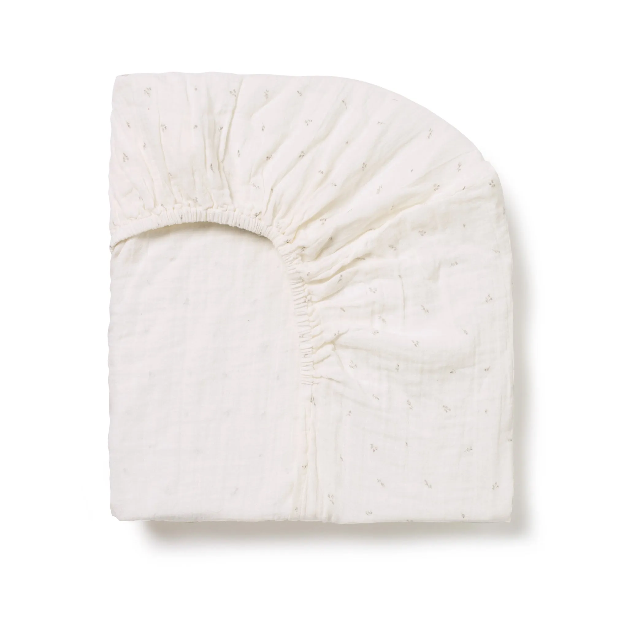 Fitted Sheet - Taupe Rosebud