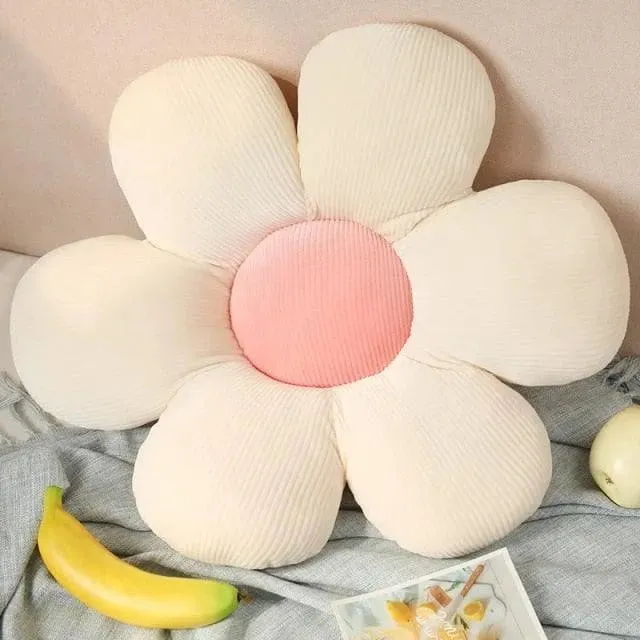 Flower Plush Throw Pillow Seating