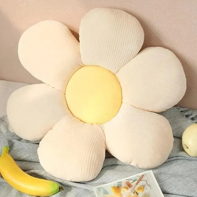 Flower Plush Throw Pillow Seating